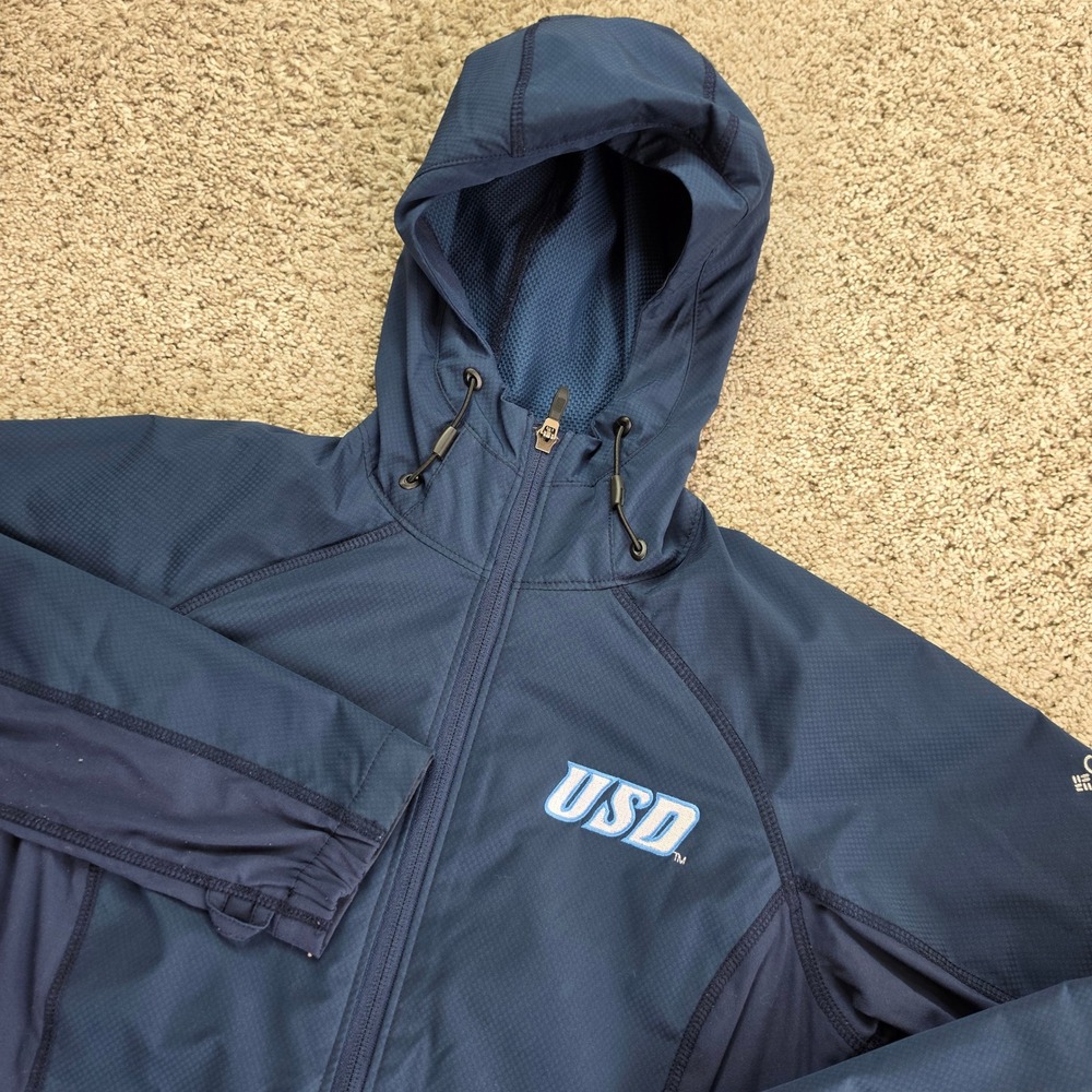 Columbia Surefire USD Windbreaker Womens XS Blue Outdoor Athletic Omni Shield